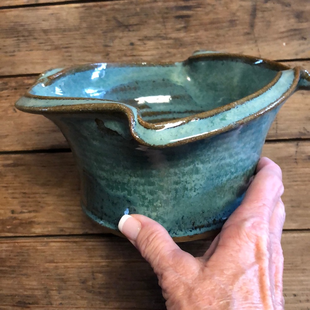 POTSALOT Ceramic Art Pottery Bread Serving Bowl New Orleans LA 2013